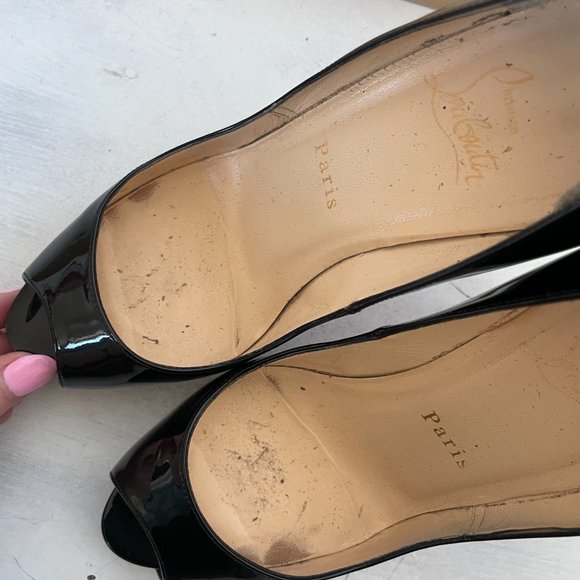 Christian Louboutin Black and Red Platform Heels - Picture 9 of 16